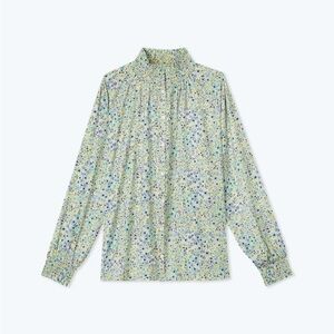 NWT Summersault all dressed up button up floral blouse sz sm